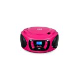 BigBen Interactive Portable CD Player/USB/MP3/FM/BT – Pink
