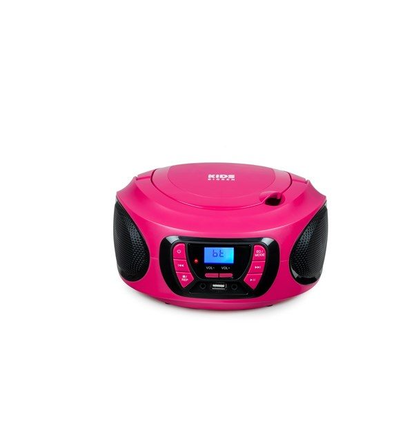 BigBen Interactive Portable CD Player/USB/MP3/FM/BT – Pink
